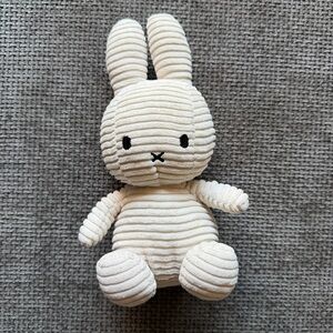 Bon Ton Toys Miffy Corduroy Plush Bunny 9" Stuffed Animal Kawaii Nursery Toy